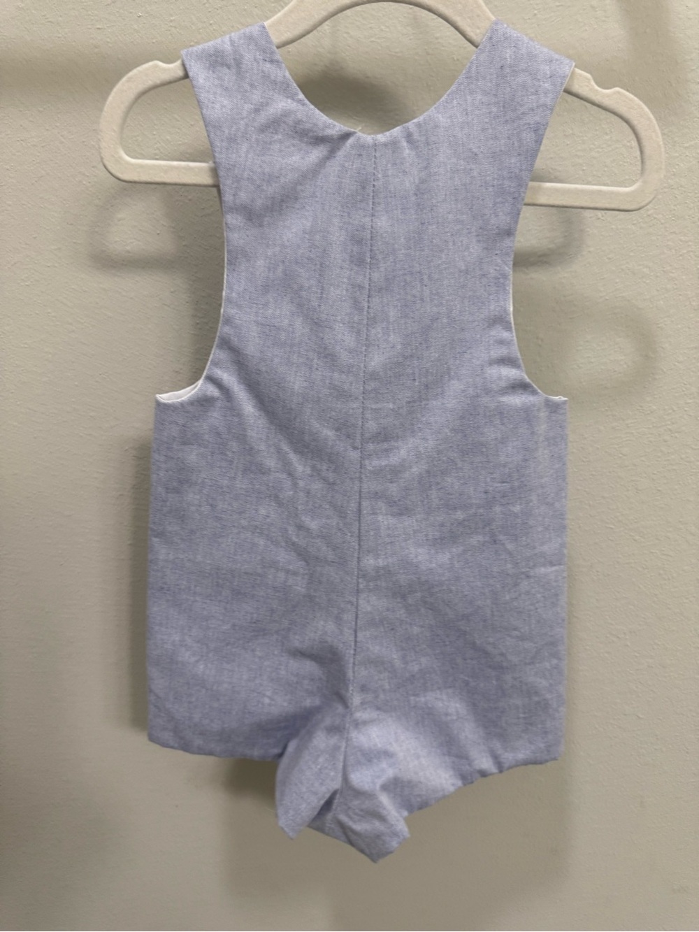 Tadpoles Designs Baby Boy Tiger Embroidered Shortall Romper 12M - Picture 2 of 3